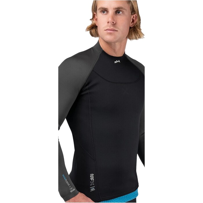 2024 Zhik Mnner Microfleece X Neoprene Wetsuit Top DTP-0580-BLK - Black